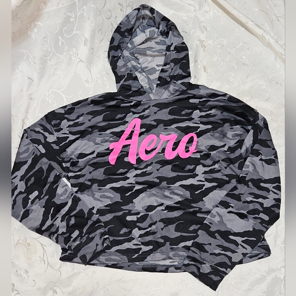 4/$20- Aero Camouflage Hoodie with Pink Logo - Picture 5 of 5